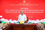 Lấy ý kiến xây dựng một số dự thảo Luật trình Kỳ họp thứ 10, Quốc hội khóa XV