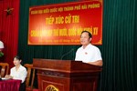 Đoàn đại biểu Quốc hội thành phố tiếp xúc cử tri các xã, phường: Thủy Nguyên, Lưu Kiếm, Bạch Đằng, Lê Ích Mộc, Thiên Hương, Nam Triệu, Hòa Bình và Việt Khê chuẩn bị kỳ họp thứ 10 Quốc hội khóa XV