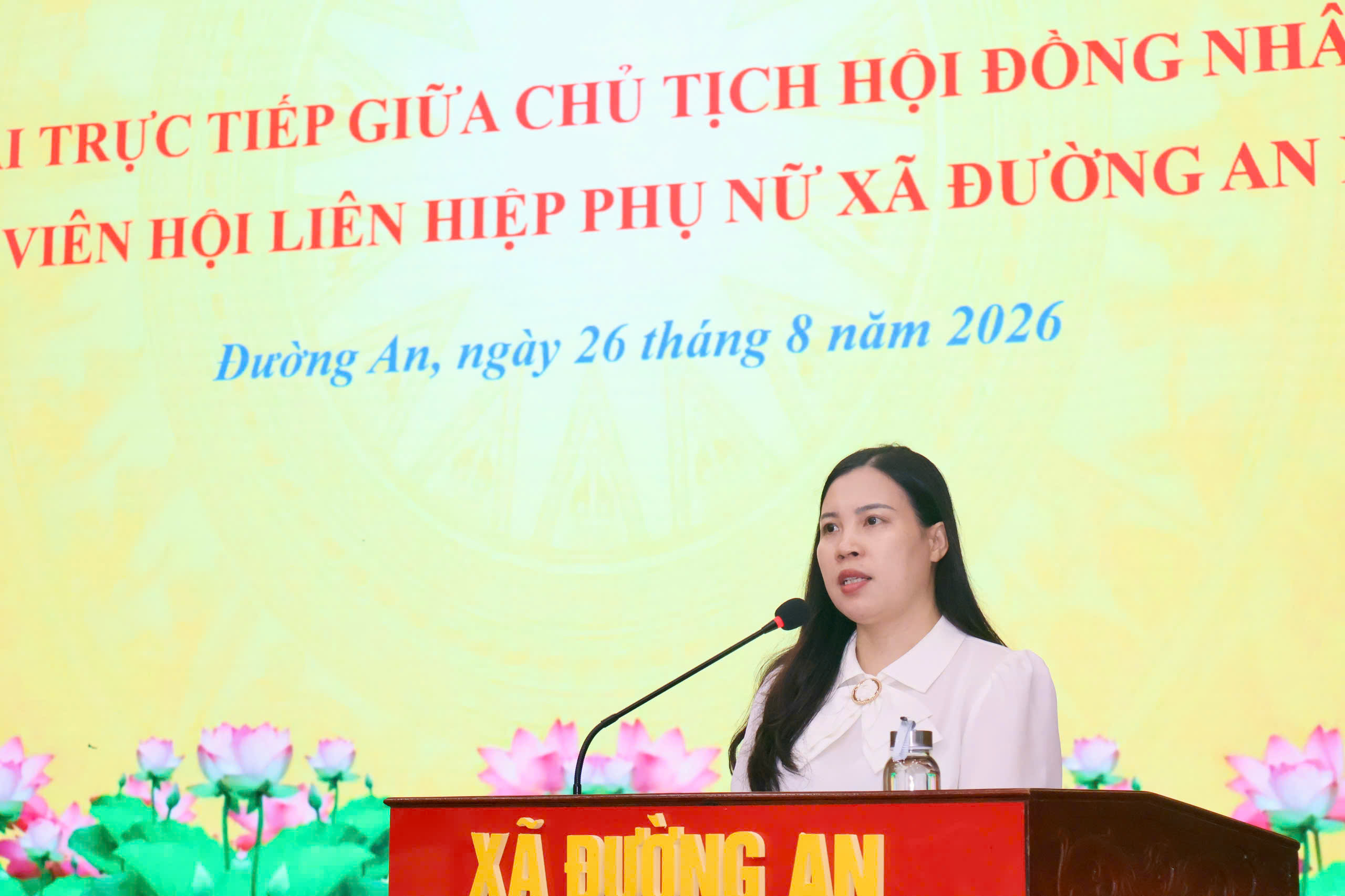 Chủ tịch HĐND xã Đường An đối thoại trực tiếp với hội viên phụ nữ, tập trung giải quyết các kiến nghị từ cơ sở