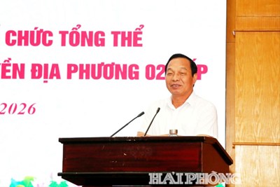 Đồng chí Lê Văn Hiệu, Phó Bí thư Thành ủy, Chủ tịch HĐND thành phố dự Hội nghị sơ kết 1 năm vận hành mô hình chính quyền địa phương 2 cấp