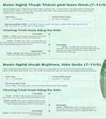 Lịch biểu diễn của Đoàn nghệ thuật Nam Ninh (Trung Quốc) và Bujihwa (Hàn Quốc) tại Lễ hội Hoa Phượng Đỏ 2026
