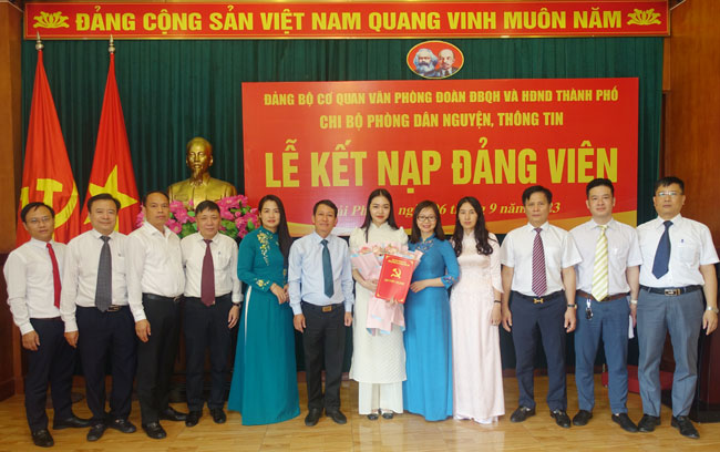 Chi bộ Phòng Công tác HĐND và Chi bộ Phòng Dân nguyện, Thông tin tổ chức Lễ kết nạp đảng viên