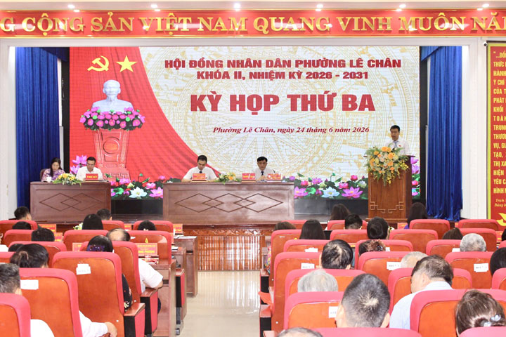 Kỳ họp thứ 3 HĐND phường Lê Chân khóa II thông qua 06 dự thảo Nghị quyết