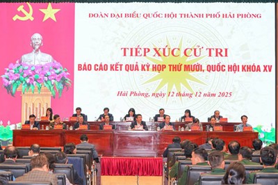 Đoàn đại biểu Quốc hội Hải Phòng tiếp xúc cử tri báo cáo kết quả Kỳ họp thứ Mười, Quốc hội khóa XV