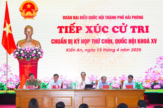 Đoàn đại biểu Quốc hội thành phố Hải Phòng tiếp xúc cử tri quận Kiến An