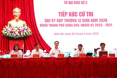 Tổ đại biểu số 05 HĐND thành phố tiếp xúc cử tri sau Kỳ họp thường lệ giữa năm 2026 tại phường Kiến An