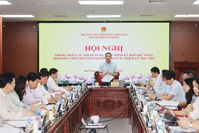 Thống nhất các nội dung dự kiến trình Kỳ họp thứ Nhất HĐND thành phố khóa XVII (nhiệm kỳ 2026 - 2031)