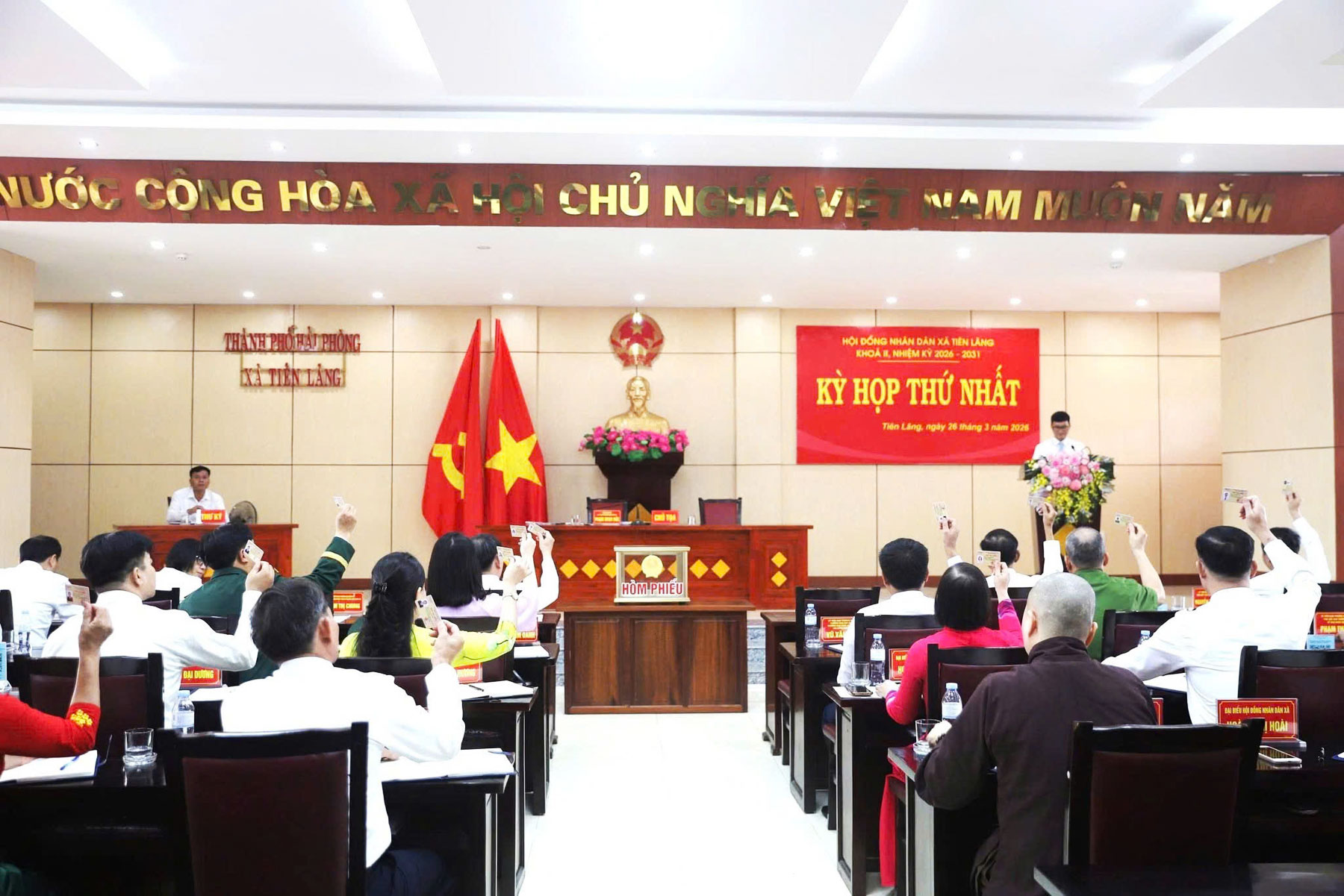 HĐND xã Tiên Lãng kiện toàn các chức danh lãnh đạo chủ chốt nhiệm kỳ 2026 - 2031